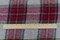 Red-Black-Multi Famous Designer Brushed Back Plaid Knit Jacketing Fabric By the Yard